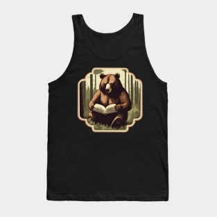 Bear reading books Tank Top